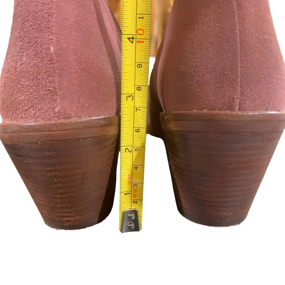 Vera Cruz Suede Cutout Ankle Booties Mauve Boho Western EU 36 US 6